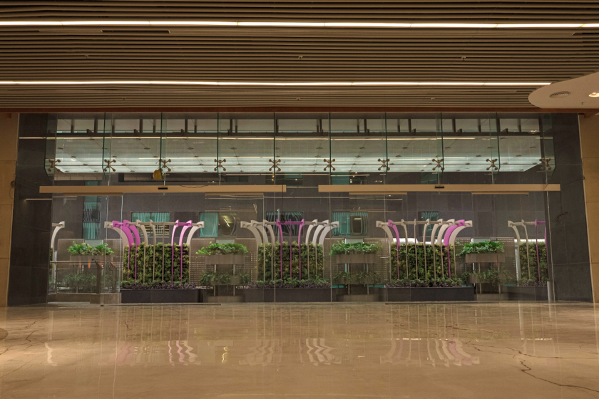  Gym with spillover green space